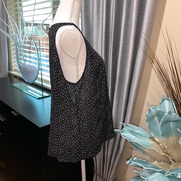 Polka Dots black sleeveless top - Picture 4 of 7